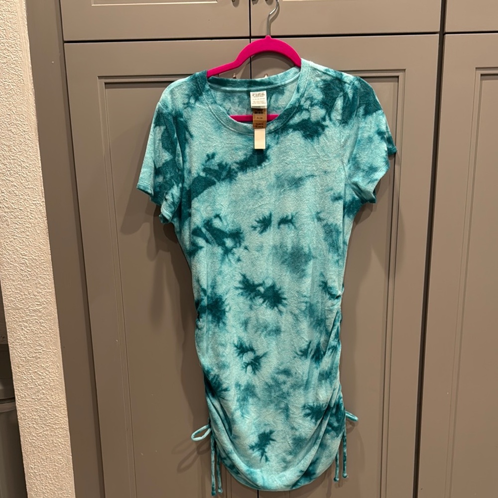 Cato Teal Tie-Dye Dress
